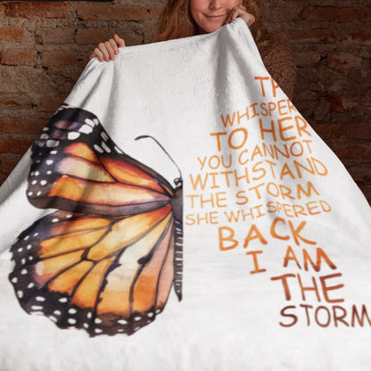 I Am The Storm - Velveteen Plush or Sherpa Blanket