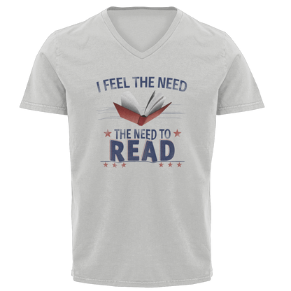 I Feel The Need To Read - V-Neck Tee