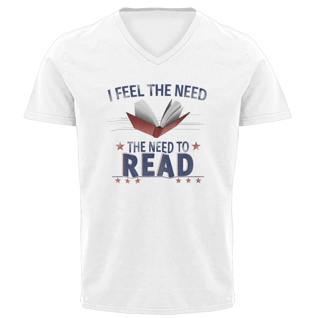 I Feel The Need To Read - V-Neck Tee