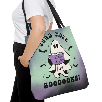 Read More Booooks - Halloween Ghost and Book Tote Bag