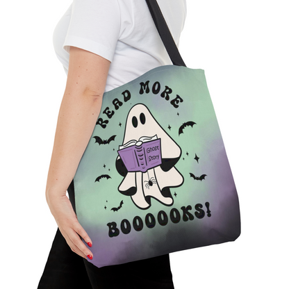 Read More Booooks - Halloween Ghost and Book Tote Bag