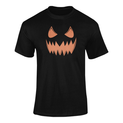 Scary Pumpkin on Black - Spooky Faces of Halloween - Unisex T-shirt