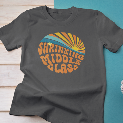 Shrinking Middle Class Sun in Circle - T-shirt