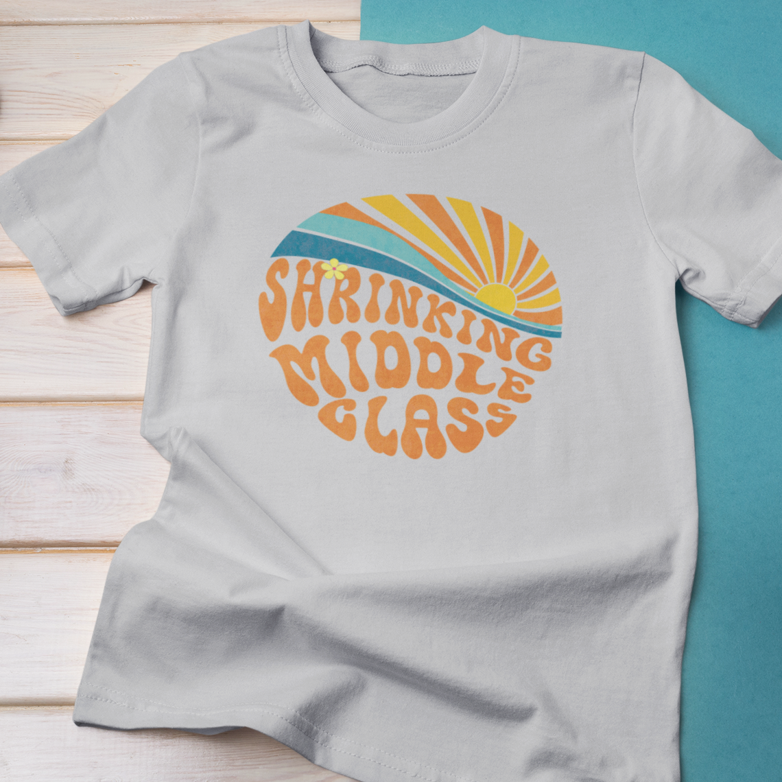 Shrinking Middle Class Sun in Circle - T-shirt