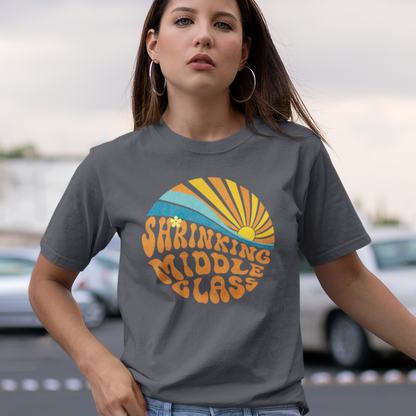 Shrinking Middle Class Sun in Circle - T-shirt