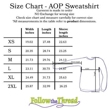 AOP Dream Destination Sweatshirt - Fever - Unisex Sizing