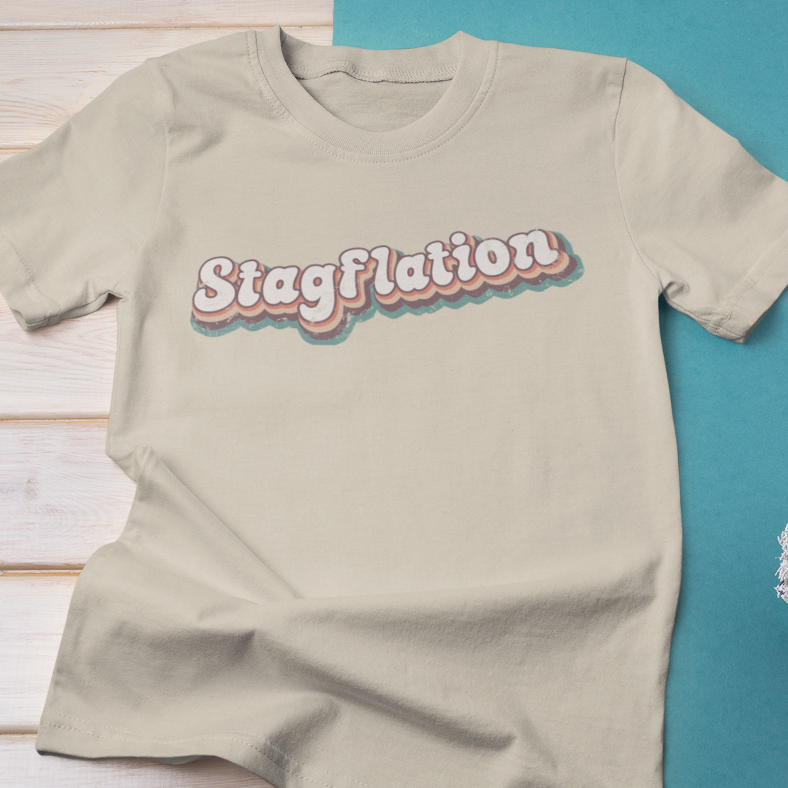 Stagflation Tilted Modern-Retro - T-shirt