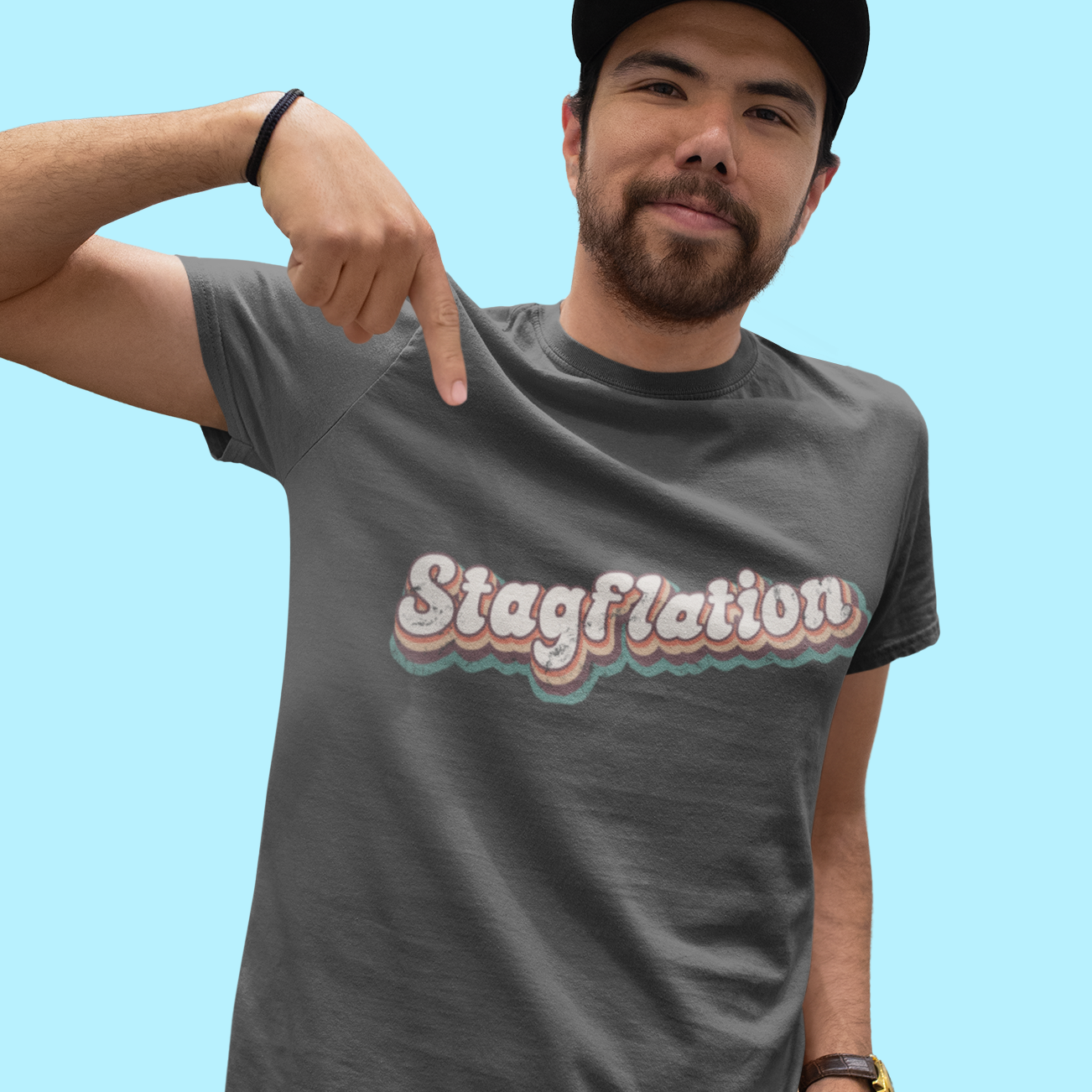 Stagflation Tilted Modern-Retro - T-shirt