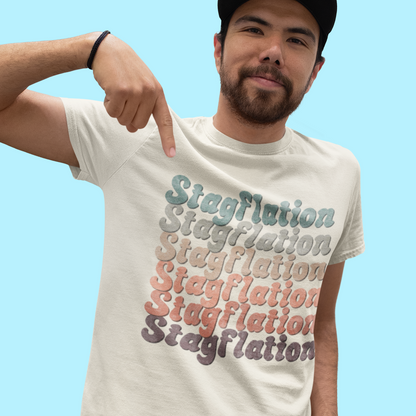 Stagflation on Repeat Modern-Retro - T-shirt