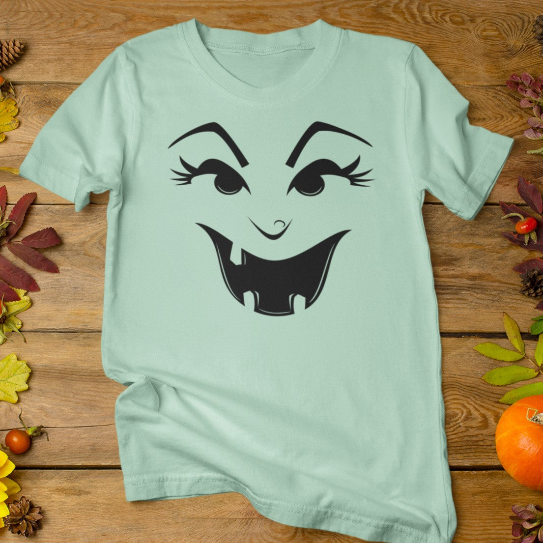 Witch on Mint - Spooky Faces of Halloween - Unisex T-shirt