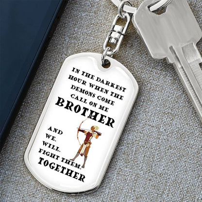 DnD Brother - Ranger - Dog Tag Keychain - Gift for Friend Birthday or Holiday