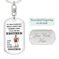DnD Brother - Bard - Dog Tag Keychain - Gift for Friend Birthday or Holiday