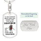 DnD Brother - Fighter - Dog Tag Keychain - Gift for Friend Birthday or Holiday
