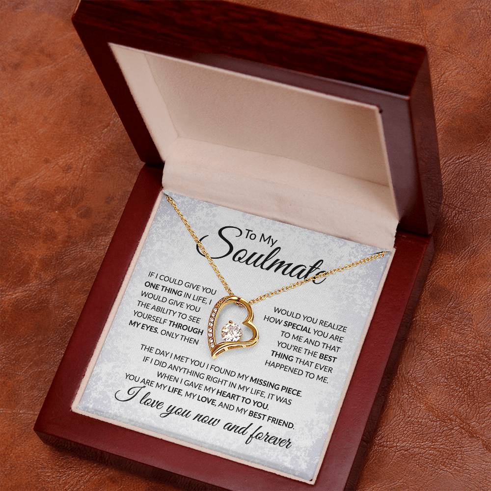 To My Soulmate - You Are My Missing Piece - Forever Love Necklace - Gift for Birthday, Valentine's Day, Christmas, or Anniversary