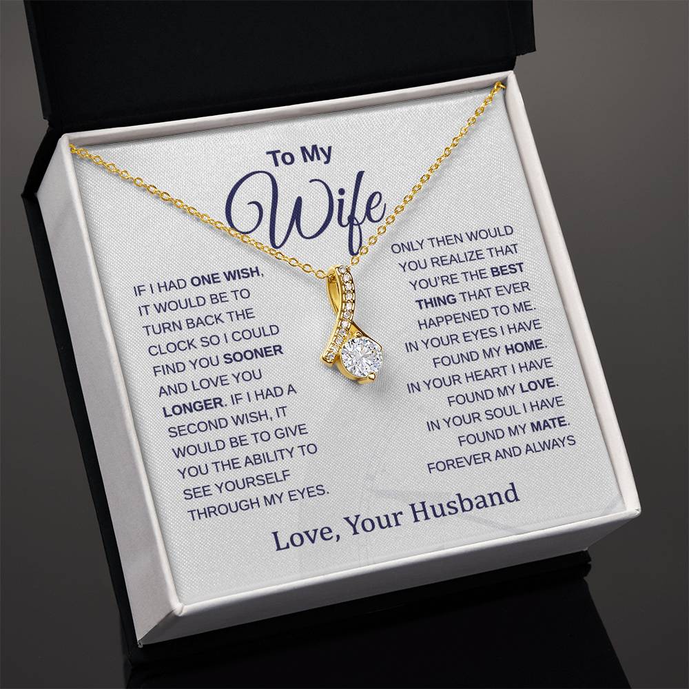 To My Wife - Turn Back the Clock - Alluring Beauty Necklace - Gift for Birthday, Christmas, Anniversary