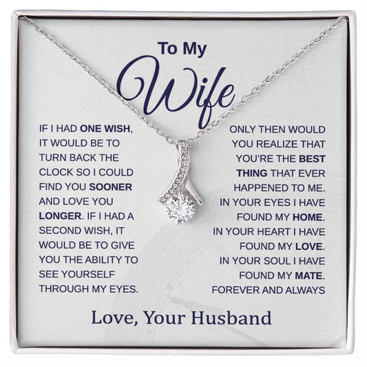 To My Wife - Turn Back the Clock - Alluring Beauty Necklace - Gift for Birthday, Christmas, Anniversary