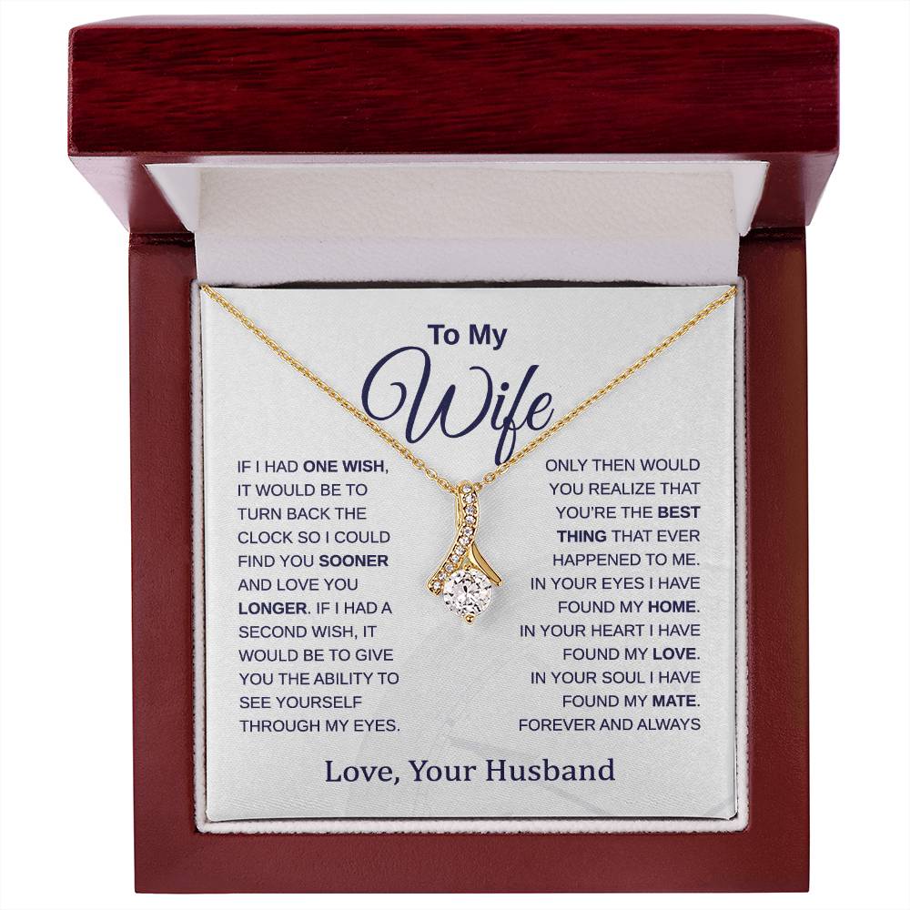 To My Wife - Turn Back the Clock - Alluring Beauty Necklace - Gift for Birthday, Christmas, Anniversary