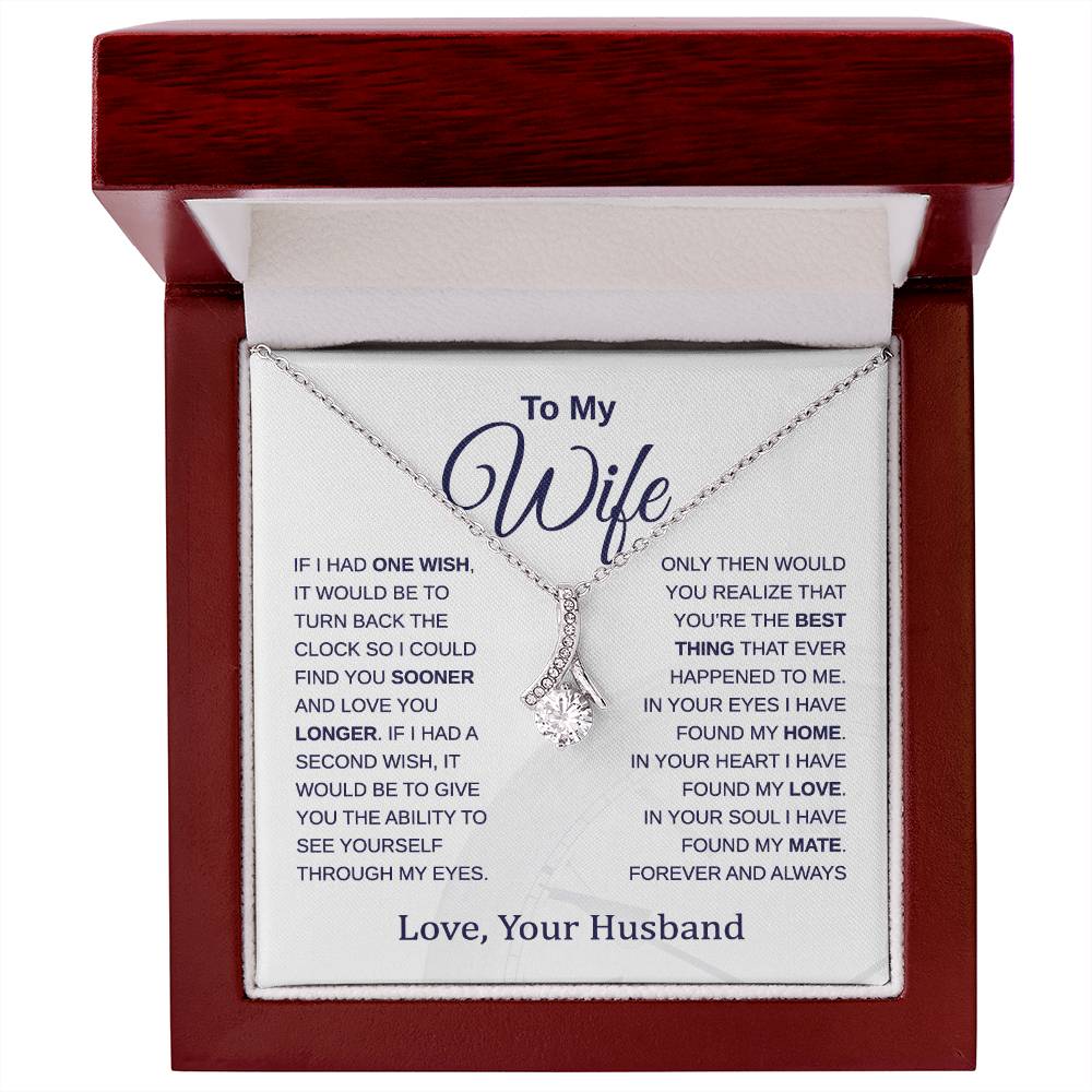 To My Wife - Turn Back the Clock - Alluring Beauty Necklace - Gift for Birthday, Christmas, Anniversary