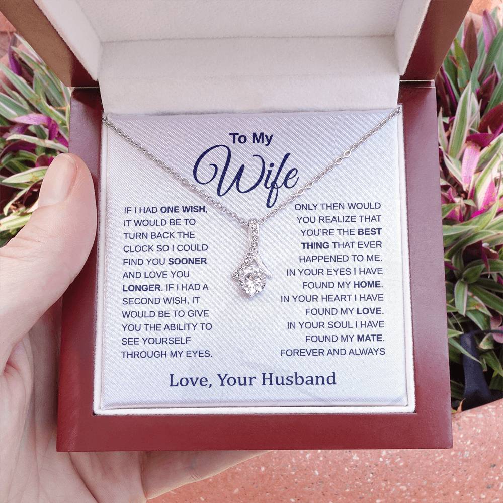 To My Wife - Turn Back the Clock - Alluring Beauty Necklace - Gift for Birthday, Christmas, Anniversary