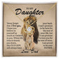 To My Daughter - This Old Lion Has Your Back - Love Knot Necklace - Gift for Birthday, Christmas, or Special Occasion