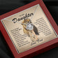 To My Daughter - This Old Lion Has Your Back - Love Knot Necklace - Gift for Birthday, Christmas, or Special Occasion