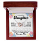 To My Precious Daughter - Shine Like A Star  - Interlocking Hearts Necklace - Gift for Birthday, Christmas, or Special Occasion