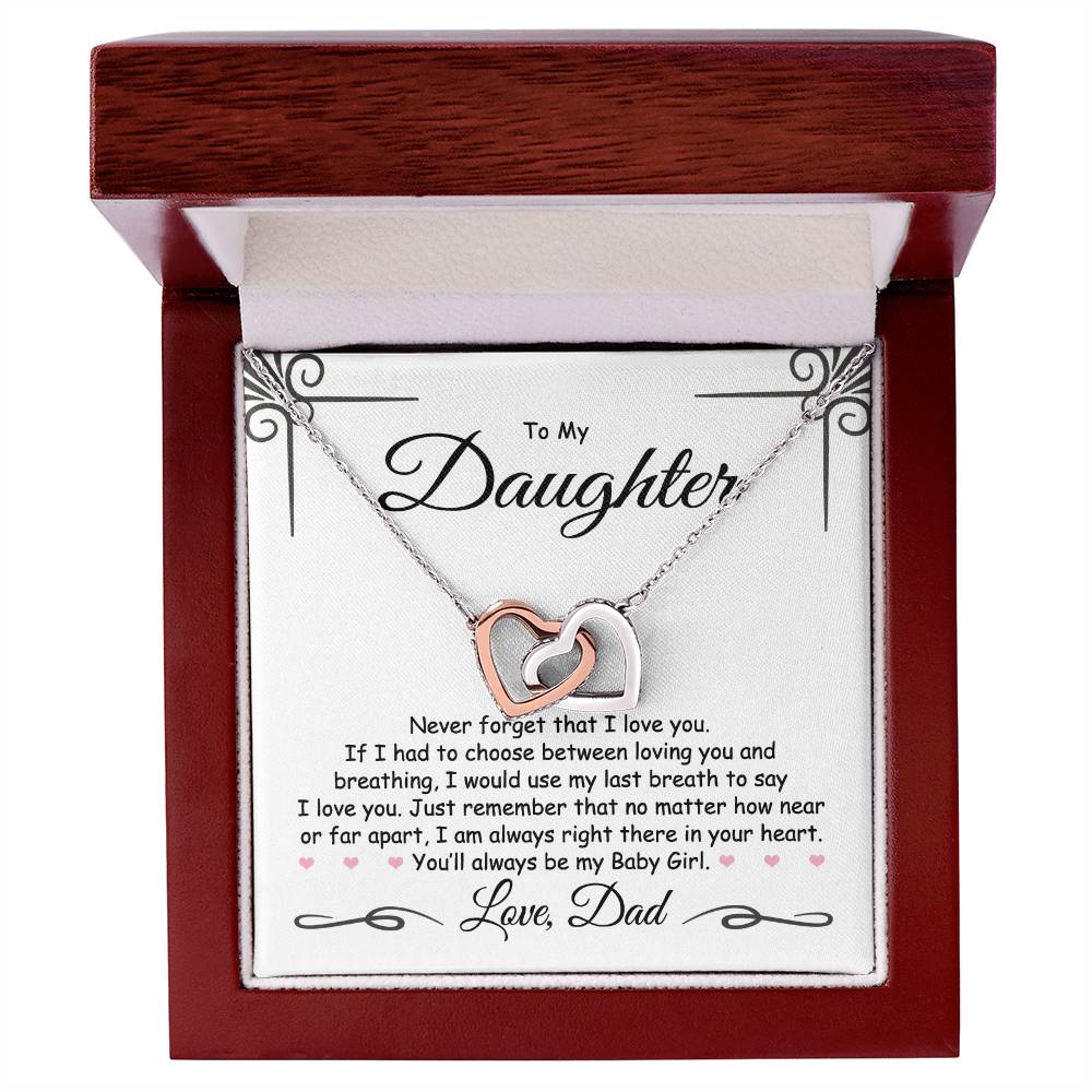 To my daughter never forget that i love you on sale pendant