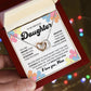 To My Precious Daughter - Shine Like A Star  - Interlocking Hearts Necklace - Gift for Birthday, Christmas, or Special Occasion