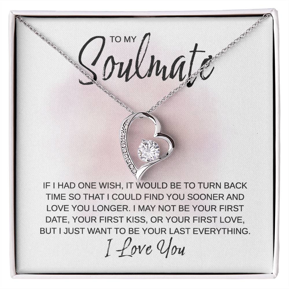 To My Soulmate - Love You Longer - Forever Love Necklace - Gift for Birthday, Valentine's Day, Christmas, or Anniversary