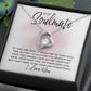 To My Soulmate - Love You Longer - Forever Love Necklace - Gift for Birthday, Valentine's Day, Christmas, or Anniversary