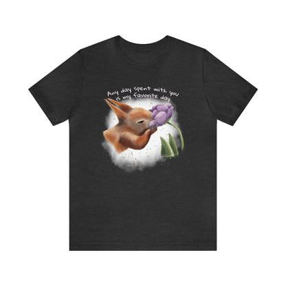 Squirrel and Tulip - Adult T-shirt