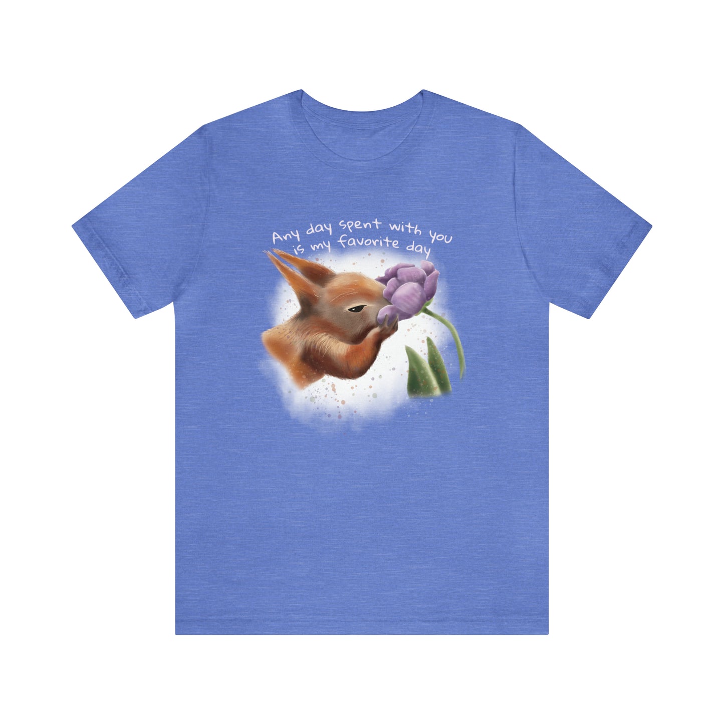 Squirrel and Tulip - Adult T-shirt