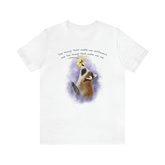 Raccoon and Wildflower - Adult T-shirt