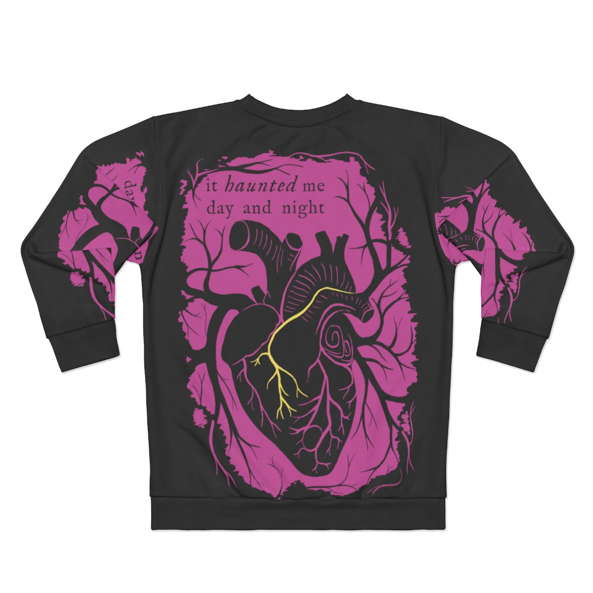 AOP Haunted Heart Sweatshirt - Fallen - Unisex Sizing