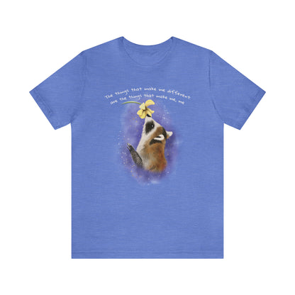 Raccoon and Wildflower - Adult T-shirt