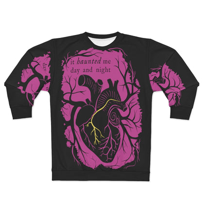 AOP Haunted Heart Sweatshirt - Fallen - Unisex Sizing