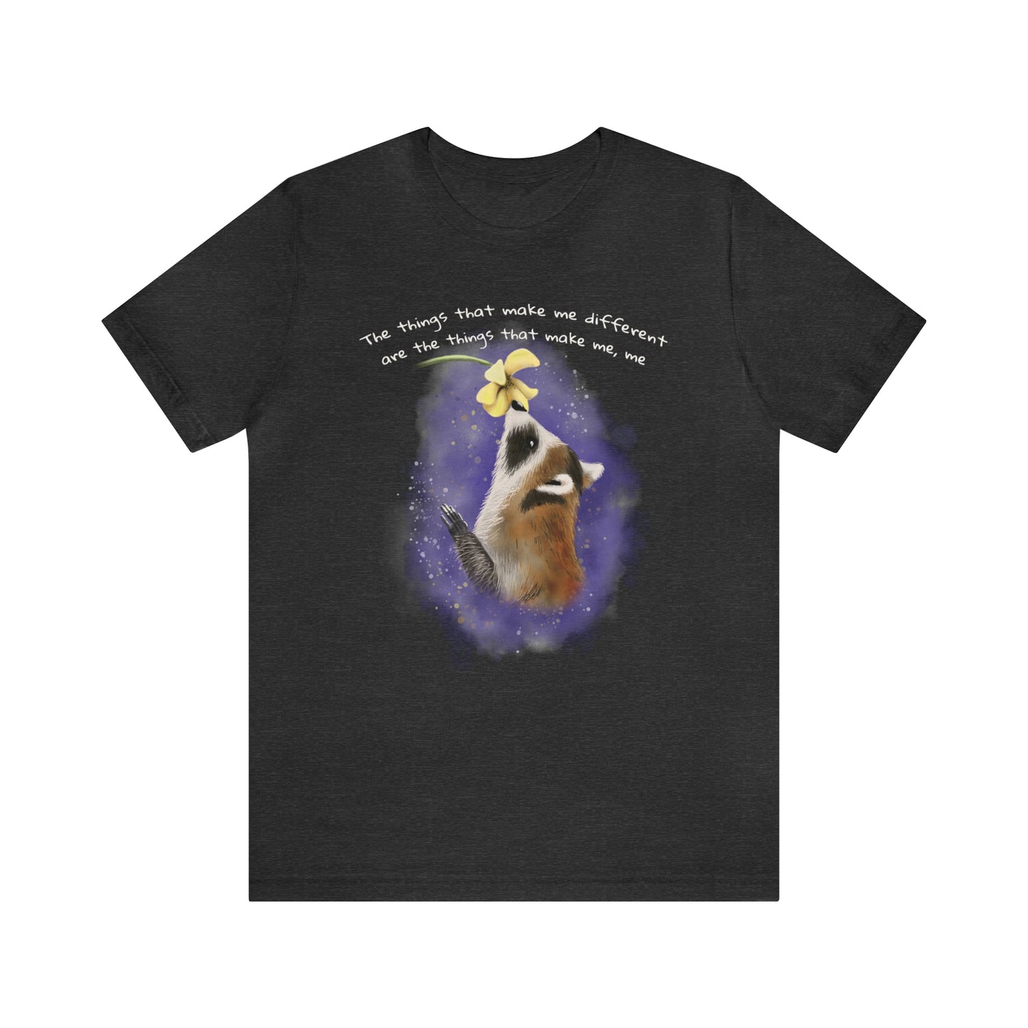 Raccoon and Wildflower - Adult T-shirt