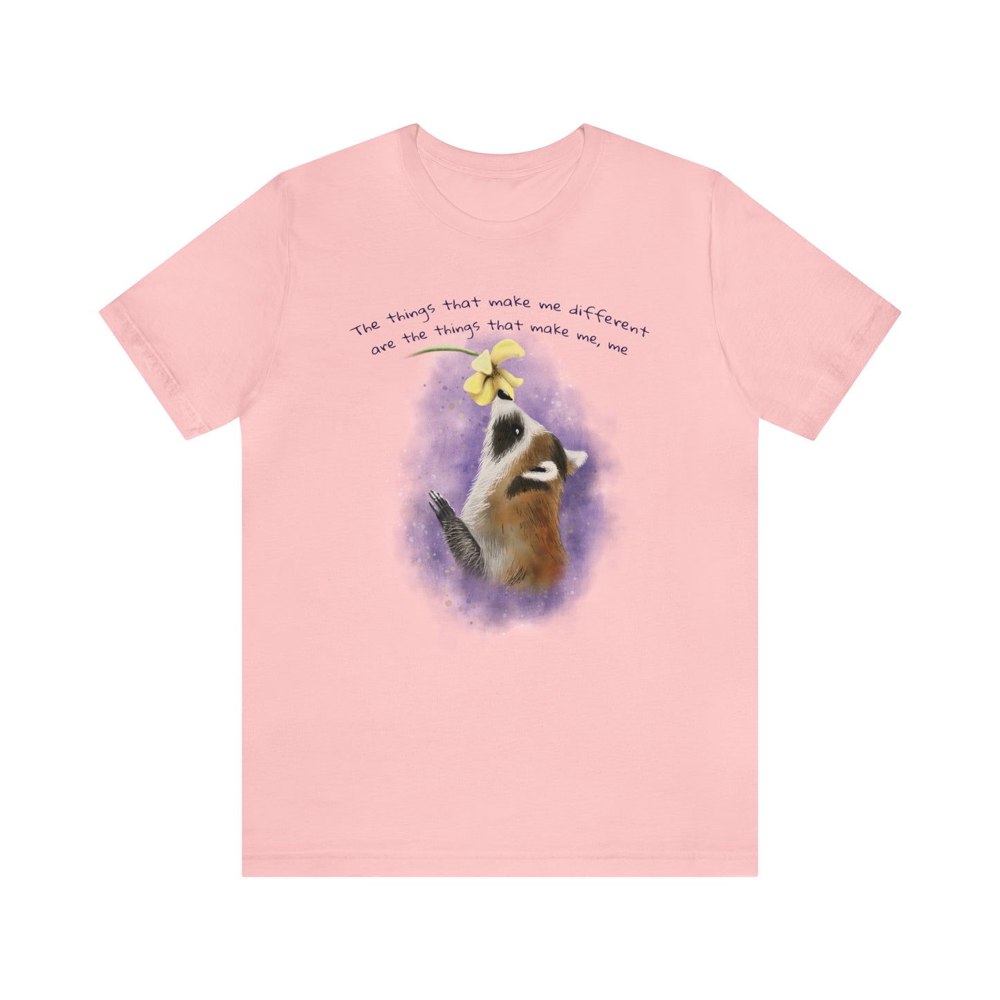 Raccoon and Wildflower - Adult T-shirt